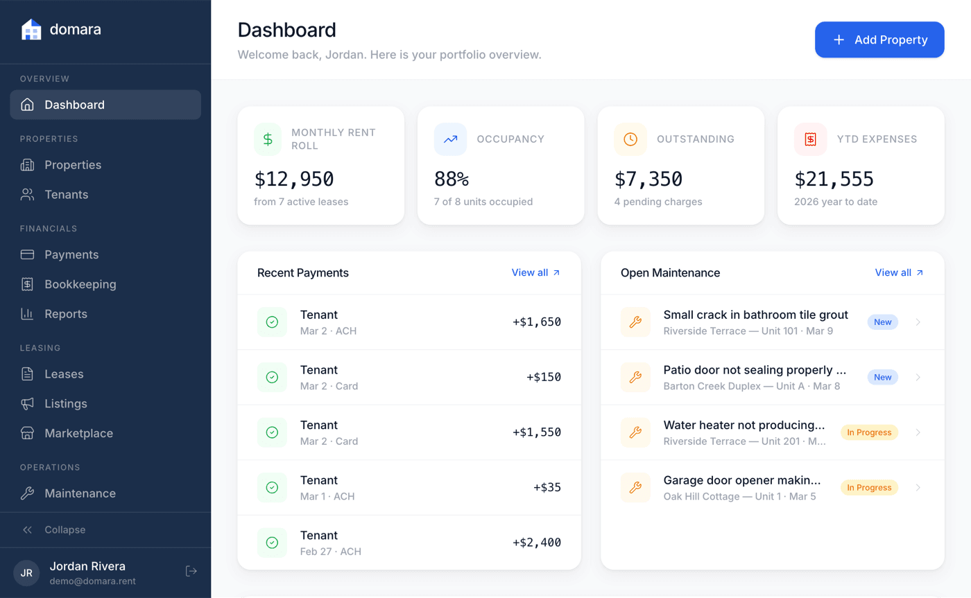 Domara Dashboard