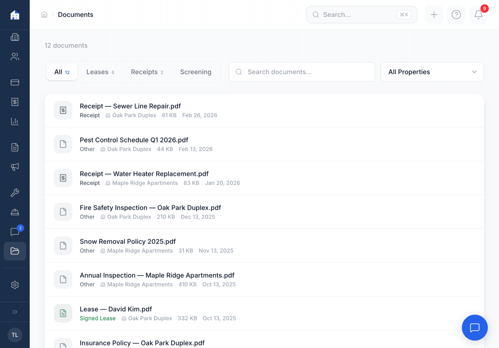 Domara lease addendum creation